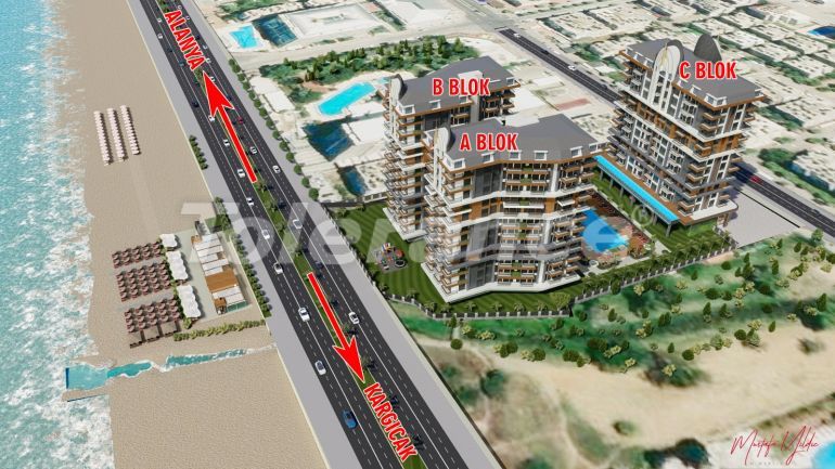 Appartement van de ontwikkelaar in Mahmutlar, Alanya zeezicht zwembad - 40858 Appartement van de ontwikkelaar in Mahmutlar, Alanya zeezicht zwembad - onroerend goed kopen in Turkije - 40858