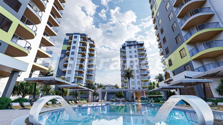 Appartement in Mahmutlar, Alanya zeezicht zwembad - onroerend goed kopen in Turkije - 49389