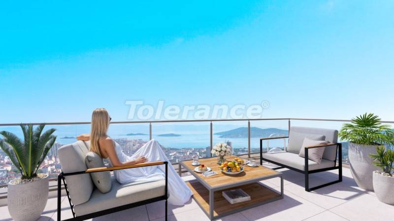 Appartement van de ontwikkelaar in Maltepe, Istanboel zeezicht afbetaling - onroerend goed kopen in Turkije - 129833