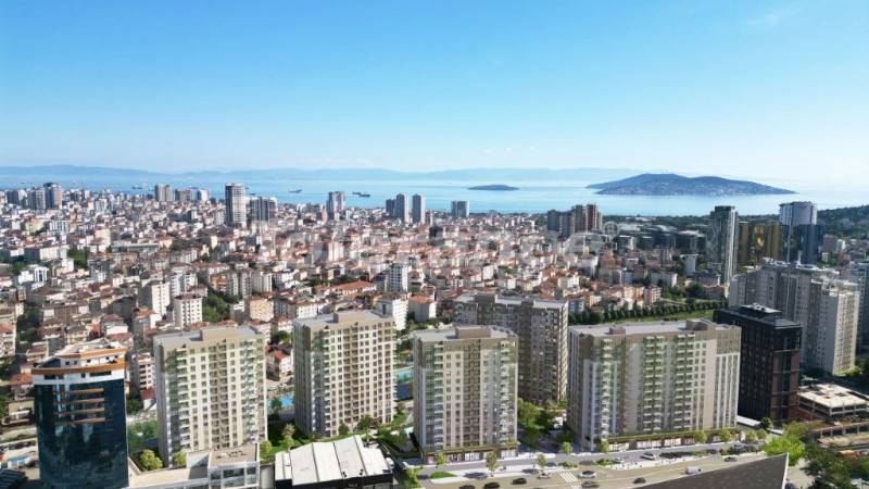 Appartement van de ontwikkelaar in Maltepe, Istanboel zeezicht afbetaling - onroerend goed kopen in Turkije - 129836
