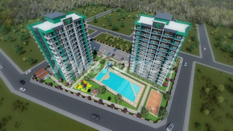 Appartement van de ontwikkelaar in Mezitli, Mersin zwembad - onroerend goed kopen in Turkije - 62384