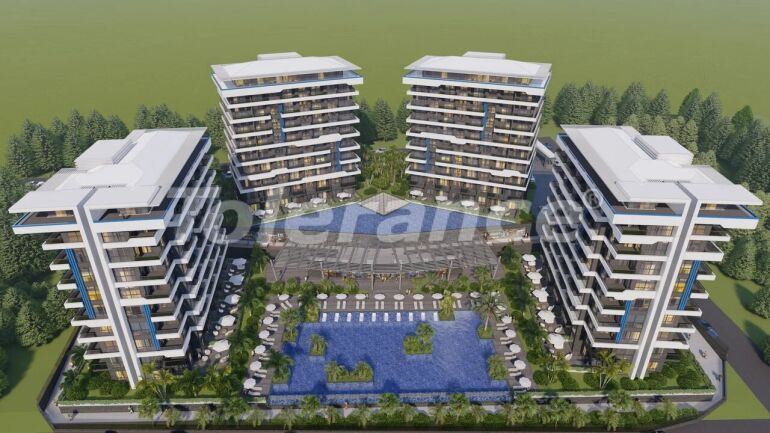 Apartment from the developer in Okurcalar Alanya with sea view with pool with installment - buy realty in Turkey - 61676