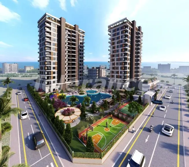 Apartment from the developer in Tece, Mersin, Mersin with sea view with pool with installment - buy realty in Turkey - 35800