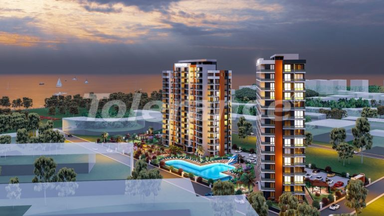 Apartment from the developer in Tece, Mersin, Mersin with sea view with pool with installment - buy realty in Turkey - 50846