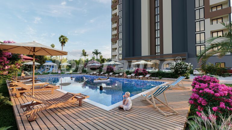 Appartement van de ontwikkelaar in Tece, Mersin zeezicht zwembad afbetaling - 63402 Appartement van de ontwikkelaar in Tece, Mersin zeezicht zwembad afbetaling - onroerend goed kopen in Turkije - 63402