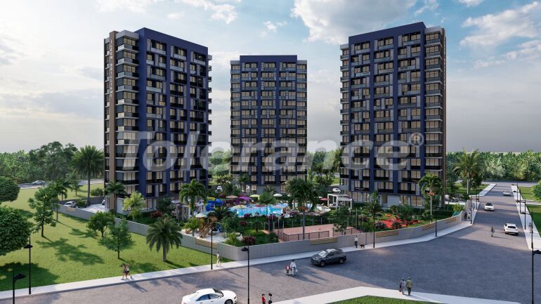 Apartment from the developer in Tece, Mersin, Mersin with pool with installment - buy realty in Turkey - 64485