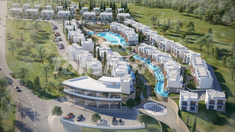 Квартира в Кирения, Северный Кипр вид на море с бассейном: купить недвижимость в Турции - 93386