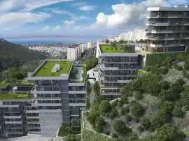 Квартира от застройщика в Нарлыдере, Измир вид на море с бассейном: купить недвижимость в Турции - 19249