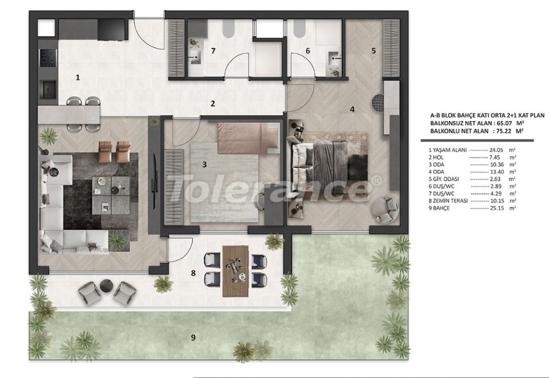 Apartment vom bauträger in Aksu, Antalya mit pool - immobilien in der Türkei kaufen - 119027