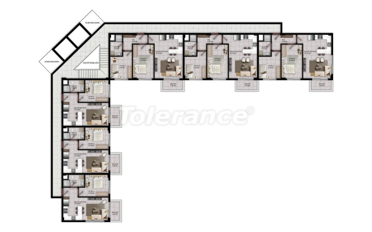 Apartment from developer in Aksu, Antalya with pool installments - buy realty in Turkey - 119412