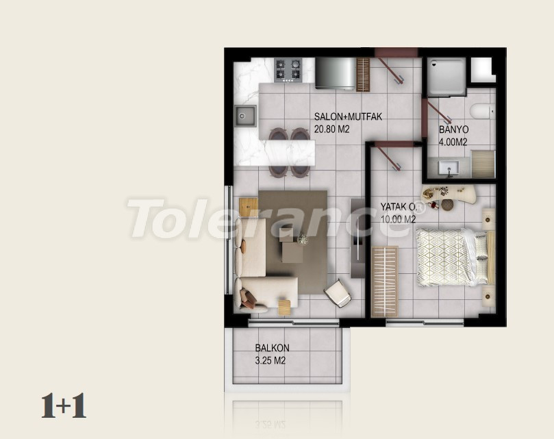 Apartment from developer in Aksu, Antalya with pool installments - buy realty in Turkey - 119428