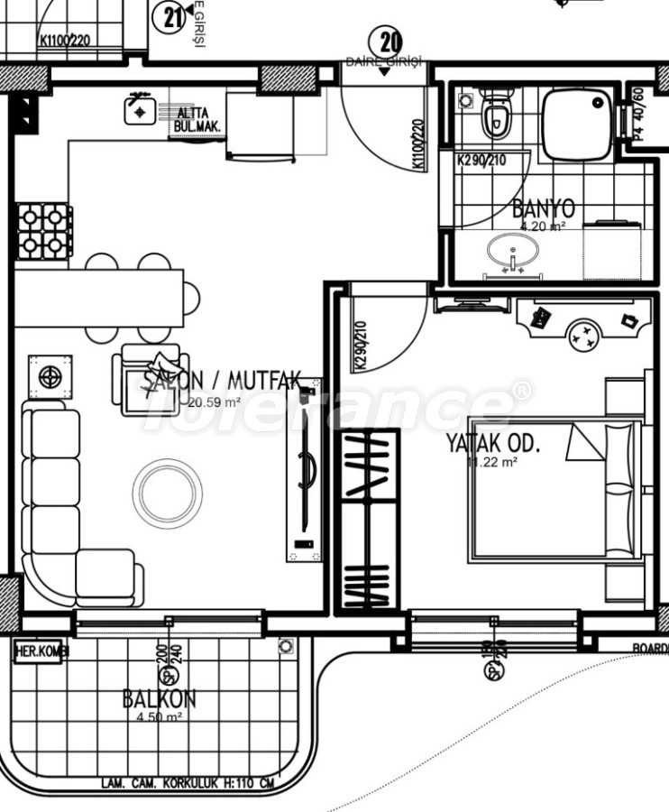 Apartment from developer in Aksu, Antalya with pool installments - buy realty in Turkey - 129924