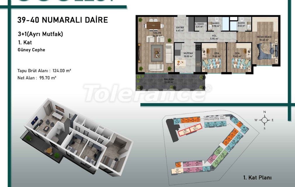 Apartment vom bauträger in Aksu, Antalya meerblick mit pool - immobilien in der Türkei kaufen - 141114