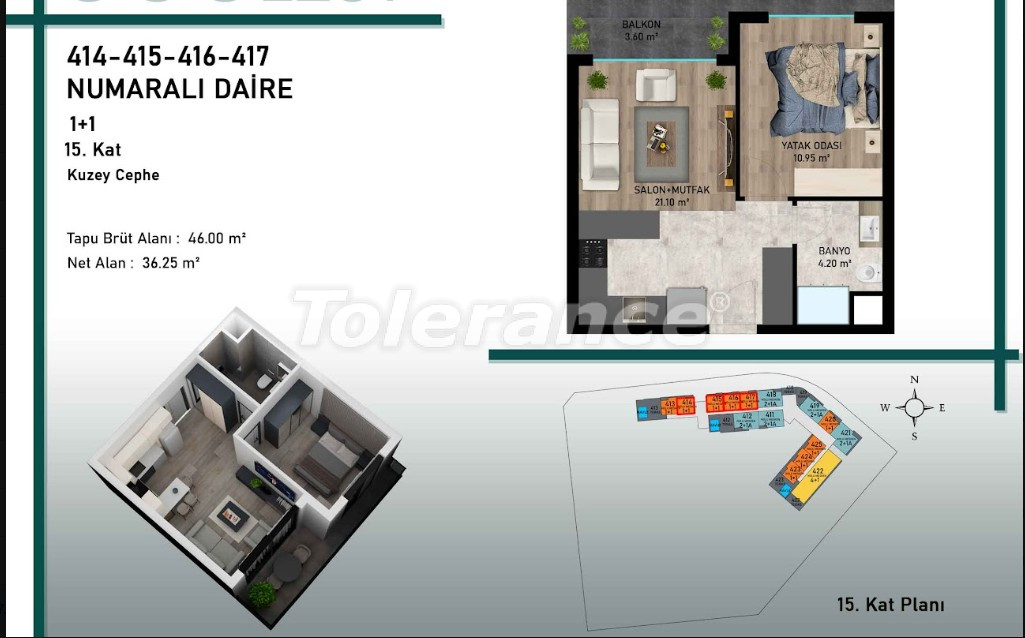 Apartment vom bauträger in Aksu, Antalya meerblick mit pool - immobilien in der Türkei kaufen - 141116
