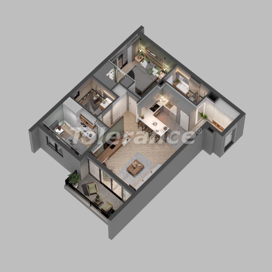 Appartement direct promoteur еn Aksu, Antalya avec piscine - acheter un bien immobilier en Turquie - 49288