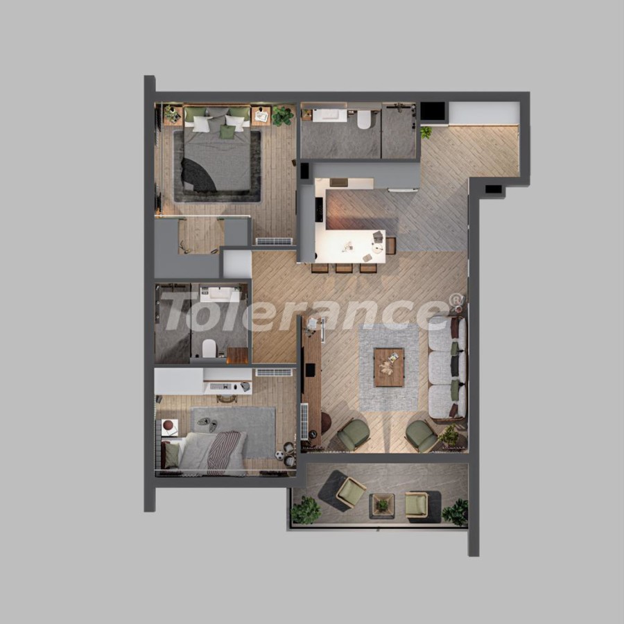 Appartement direct promoteur еn Aksu, Antalya avec piscine - acheter un bien immobilier en Turquie - 49290