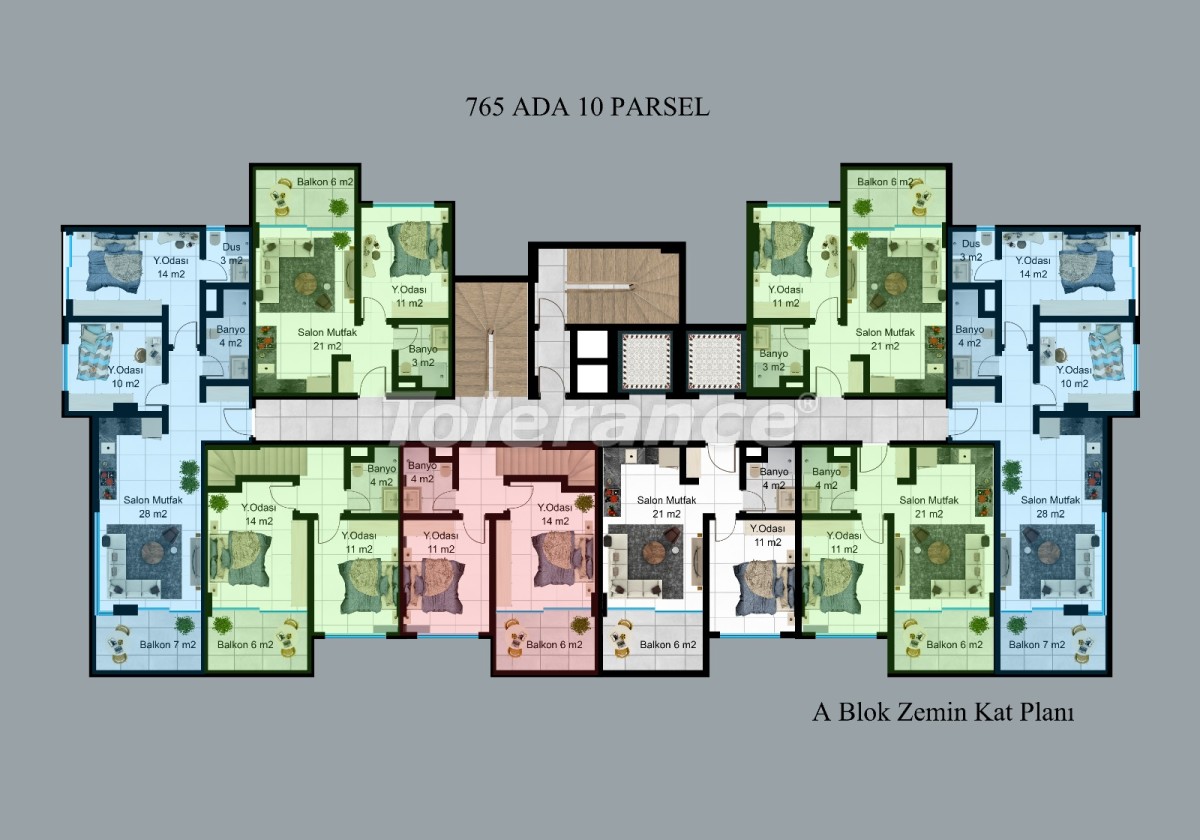 Appartement du développeur еn Alanya Centre, Alanya piscine versement - acheter un bien immobilier en Turquie - 51182