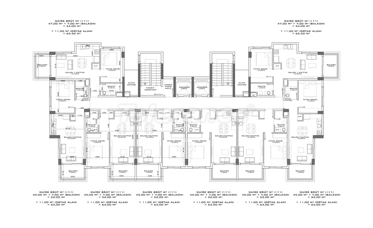 Apartment vom entwickler in Alanya meeresblick pool ratenzahlung - immobilien in der Türkei kaufen - 51107
