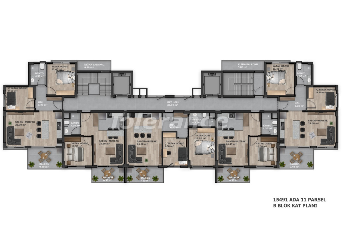 Apartment vom entwickler in Altıntaş, Antalya pool ratenzahlung - immobilien in der Türkei kaufen - 109350