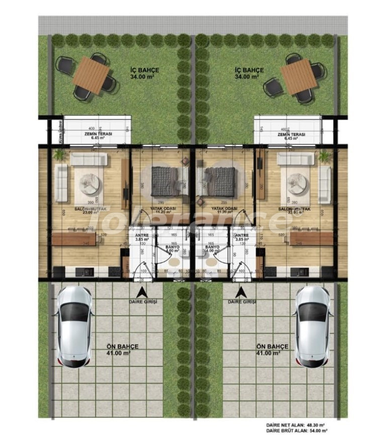 Appartement van de ontwikkelaar in Altıntaş, Antalya zwembad afbetaling - onroerend goed kopen in Turkije - 114076