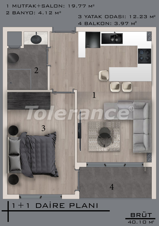 Appartement du développeur еn Altıntaş, Antalya piscine versement - acheter un bien immobilier en Turquie - 129984
