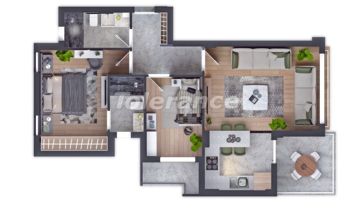 آپارتمان از سازنده که در آلتینتاش, آنتالیا استخر اقساط - خرید ملک در ترکیه - 44585