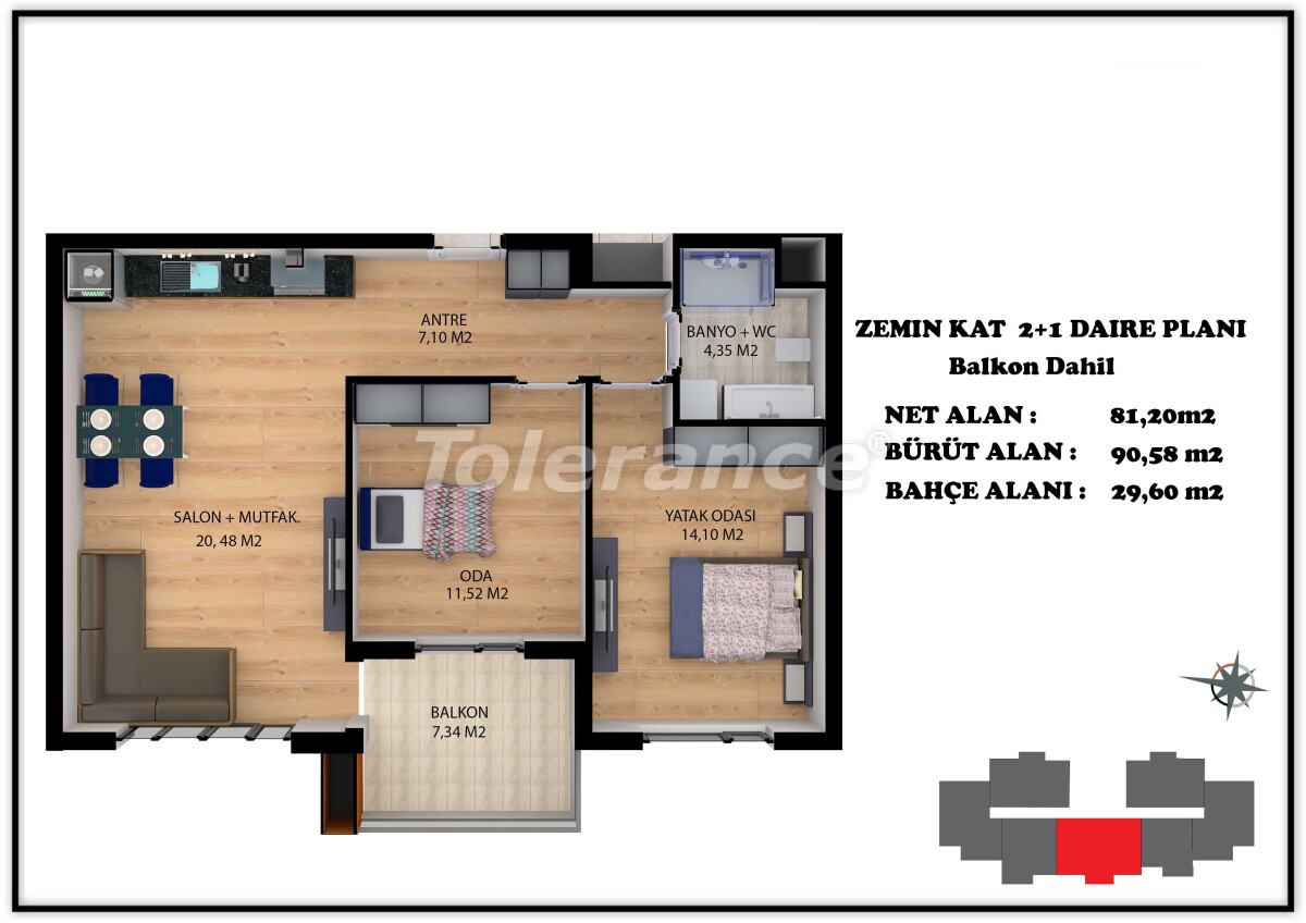 Apartment from the developer in Altıntaş, Antalya with pool - buy realty in Turkey - 55667