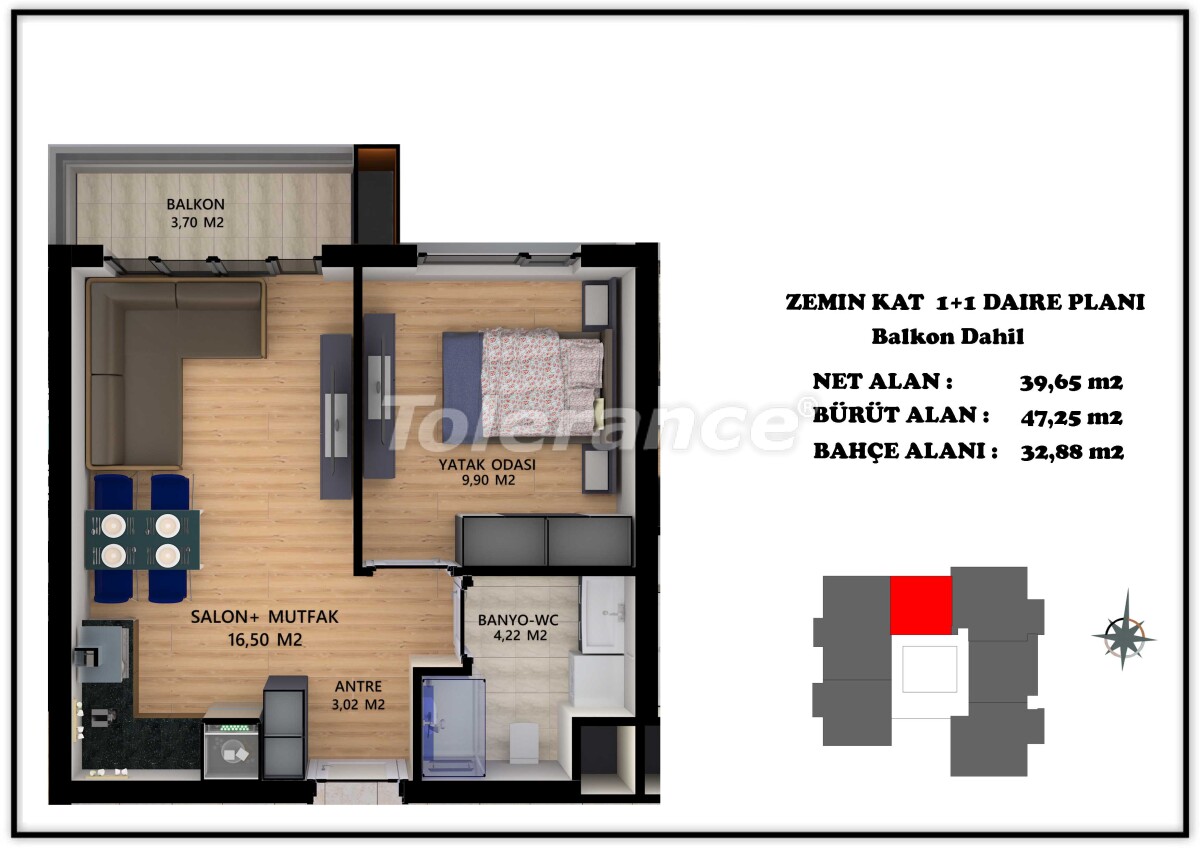 Apartment from the developer in Altıntaş, Antalya with pool - buy realty in Turkey - 55693
