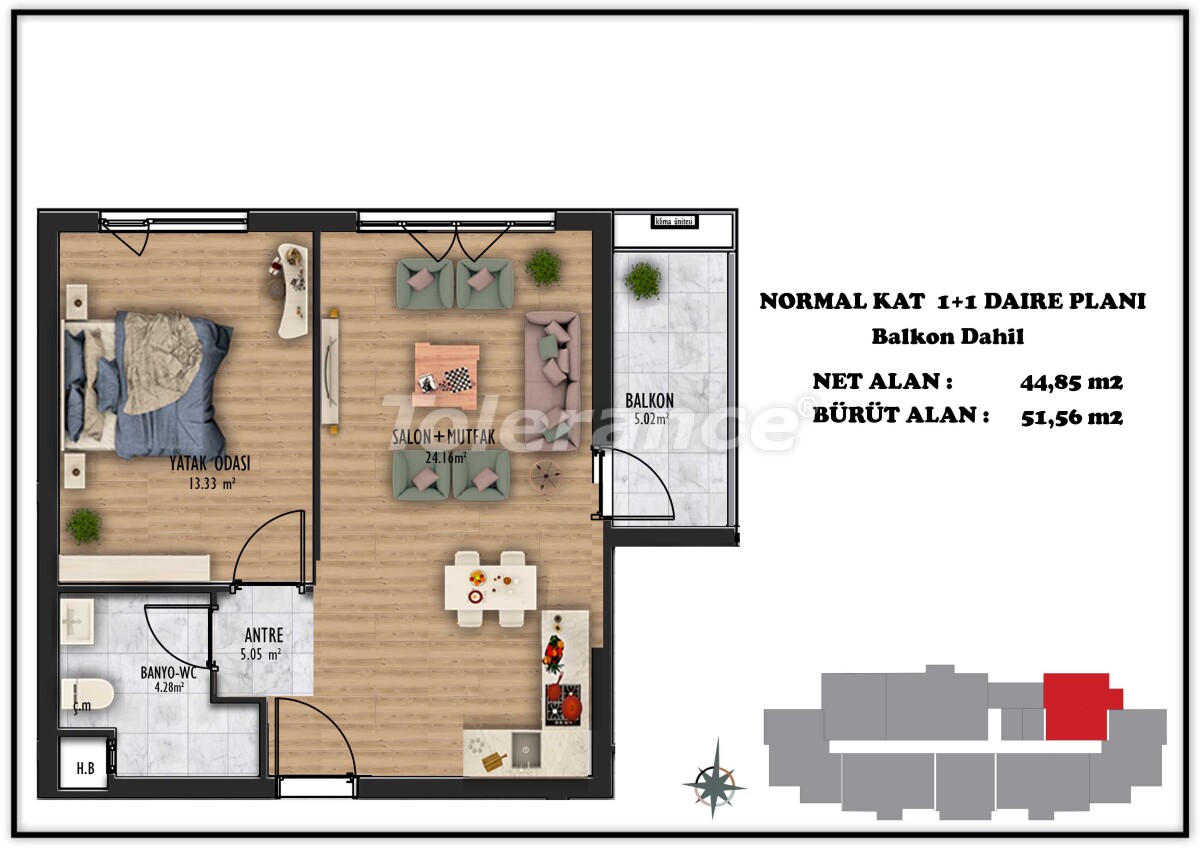 Appartement du développeur еn Altıntaş, Antalya piscine - acheter un bien immobilier en Turquie - 55735