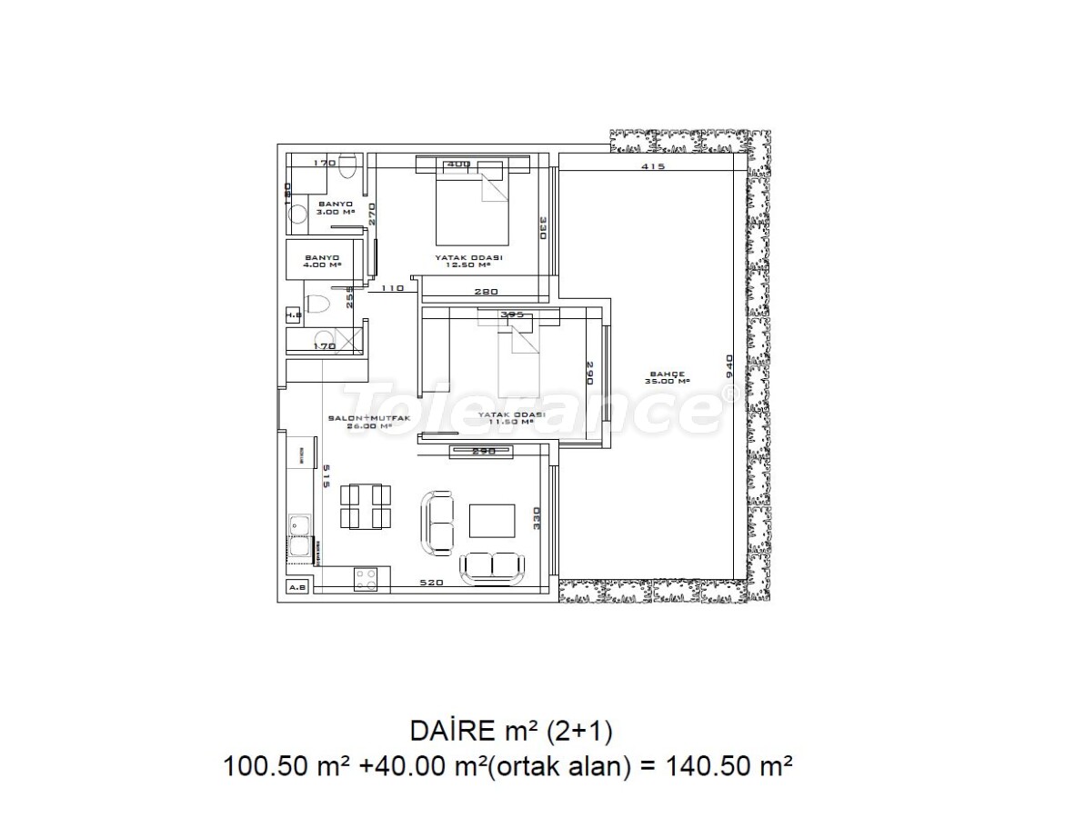 آپارتمان از سازنده که در آلتینتاش, آنتالیا استخر اقساط - خرید ملک در ترکیه - 59490