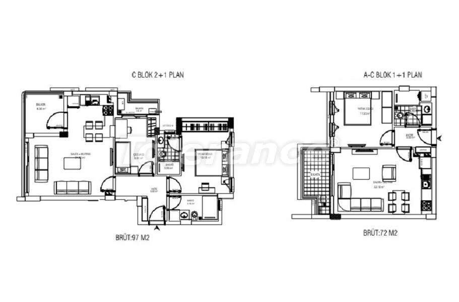 آپارتمان از سازنده که در آلتینتاش, آنتالیا استخر اقساط - خرید ملک در ترکیه - 60252