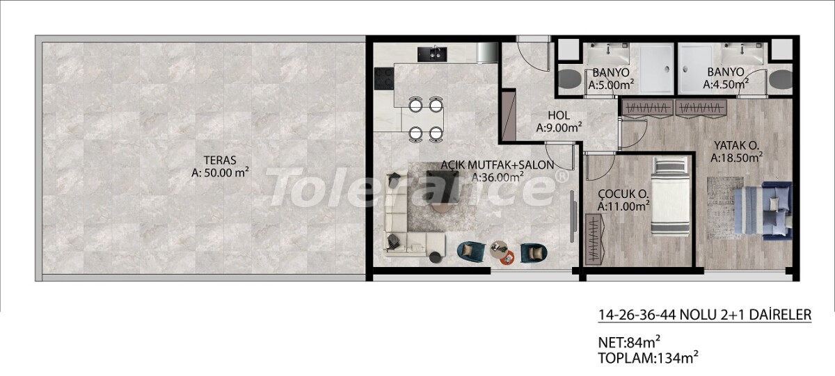 Apartment vom entwickler in Altıntaş, Antalya meeresblick pool ratenzahlung - immobilien in der Türkei kaufen - 64044