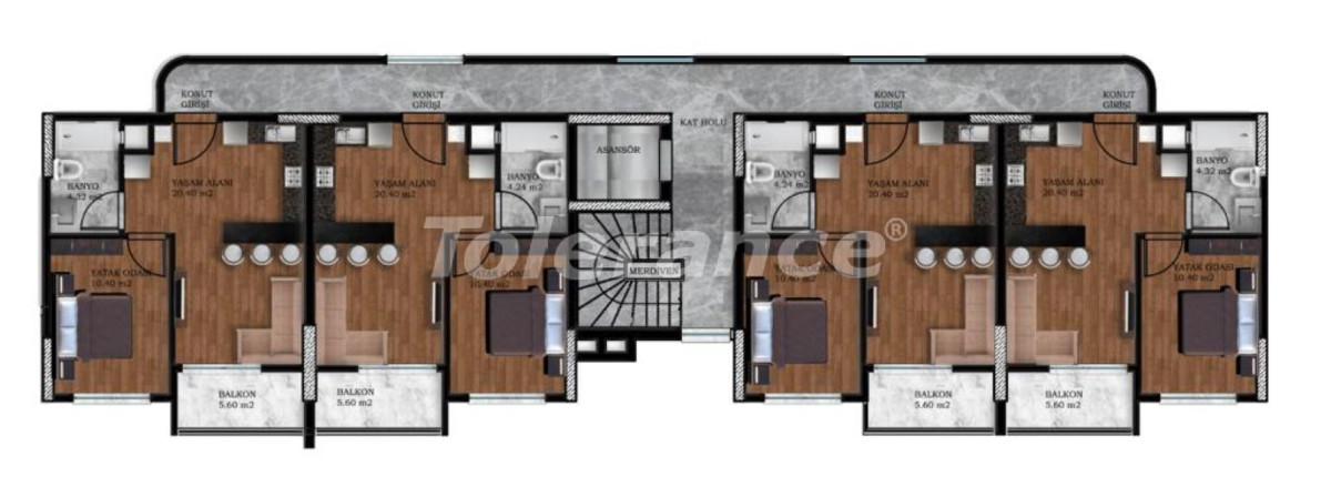 Apartment from the developer in Altıntaş, Antalya with pool with installment - buy realty in Turkey - 77893
