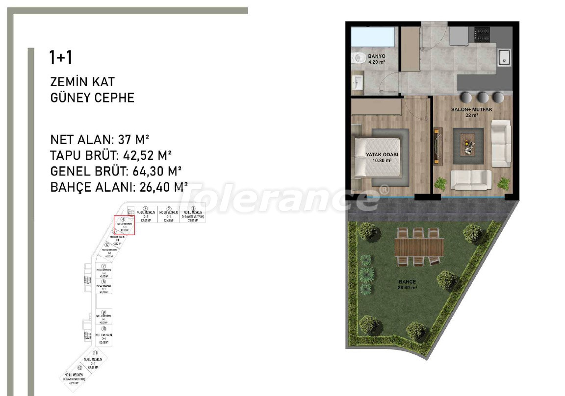 Apartment vom entwickler in Altıntaş, Antalya pool ratenzahlung - immobilien in der Türkei kaufen - 95494