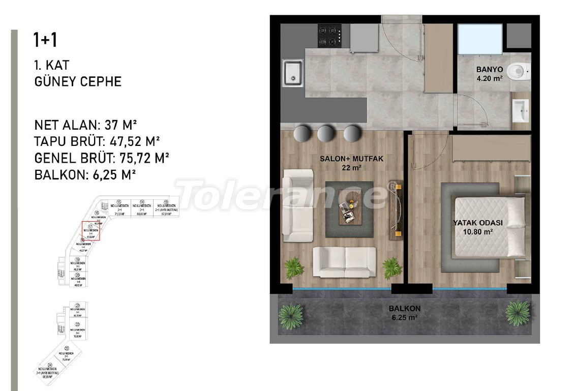 Apartment vom entwickler in Altıntaş, Antalya pool ratenzahlung - immobilien in der Türkei kaufen - 95497