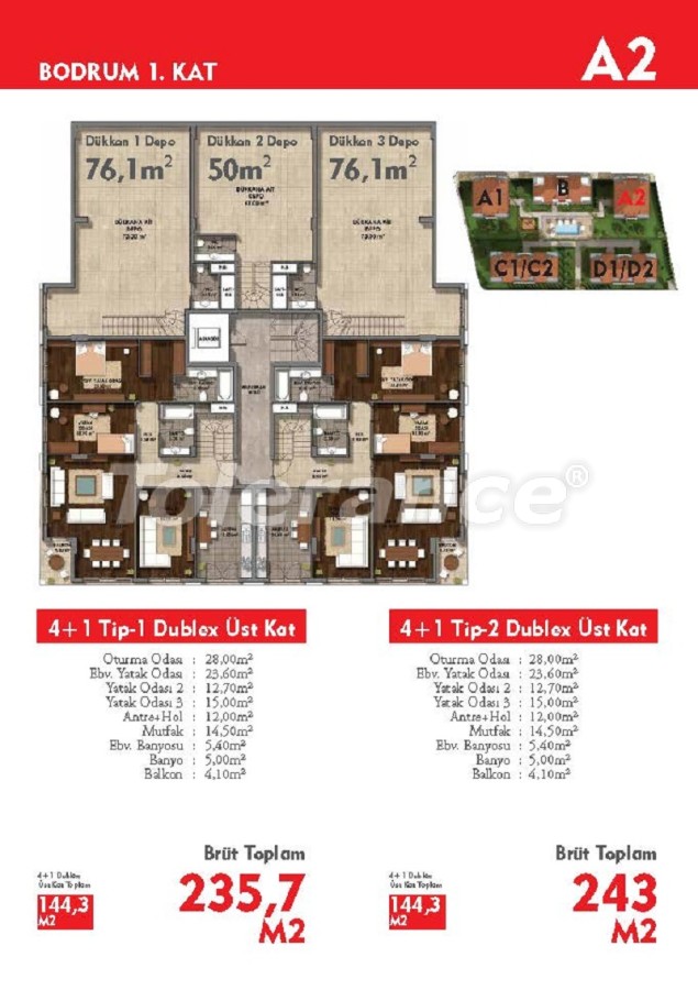 Apartment vom entwickler in Arnavutköy, Istanbul meeresblick pool ratenzahlung - immobilien in der Türkei kaufen - 50617