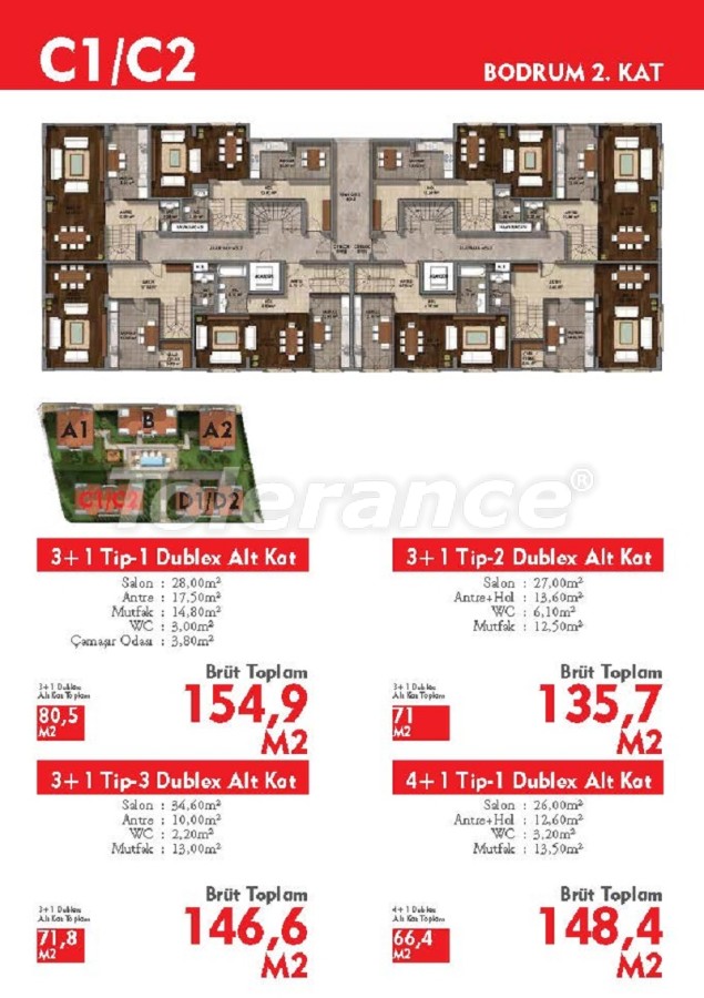 Apartment vom entwickler in Arnavutköy, Istanbul meeresblick pool ratenzahlung - immobilien in der Türkei kaufen - 50628