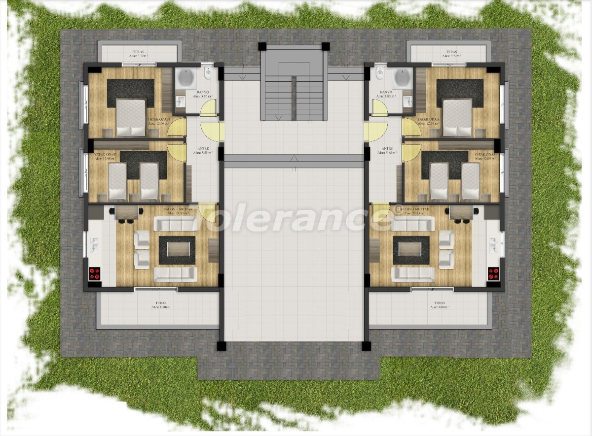 Apartment in Arslanbucak, Kemer pool - immobilien in der Türkei kaufen - 24093