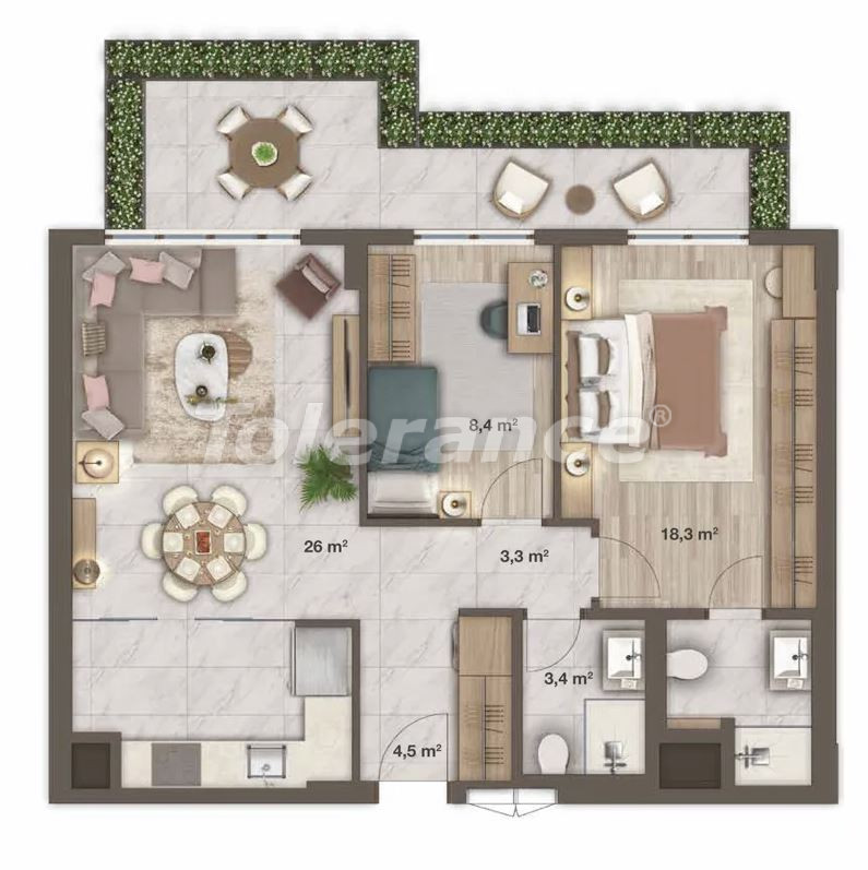 Apartment from the developer in Ataşehir, İstanbul with pool - buy realty in Turkey - 129878