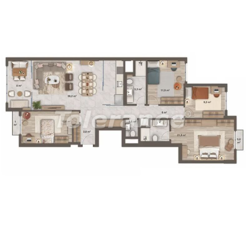 Apartment from the developer in Ataşehir, İstanbul with pool - buy realty in Turkey - 129880