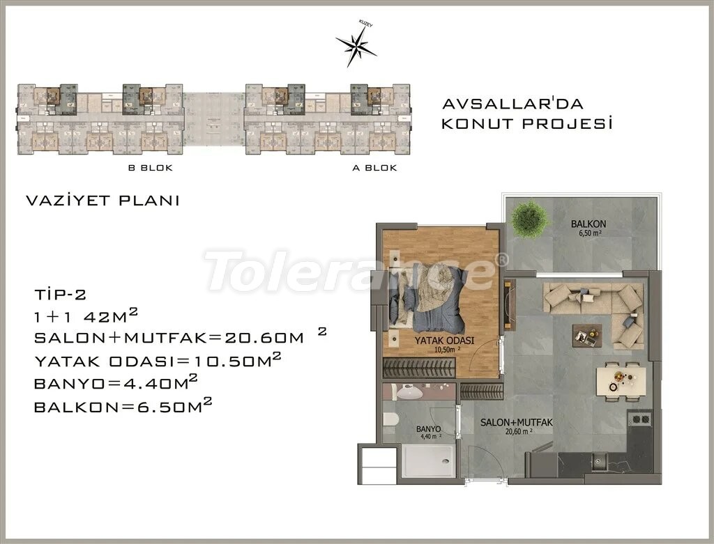 آپارتمان از سازنده که در آوسالار, آلانیا منظره دریا استخر اقساط - خرید ملک در ترکیه - 22077