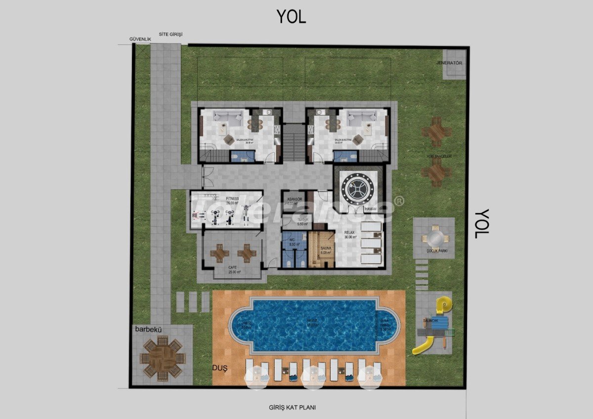 Apartment in Avsallar, Alanya with pool - buy realty in Turkey - 34470