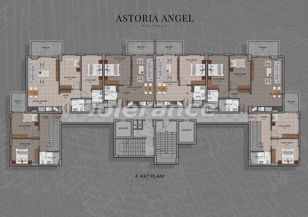 Apartment vom entwickler in Avsallar, Alanya meeresblick pool - immobilien in der Türkei kaufen - 58930