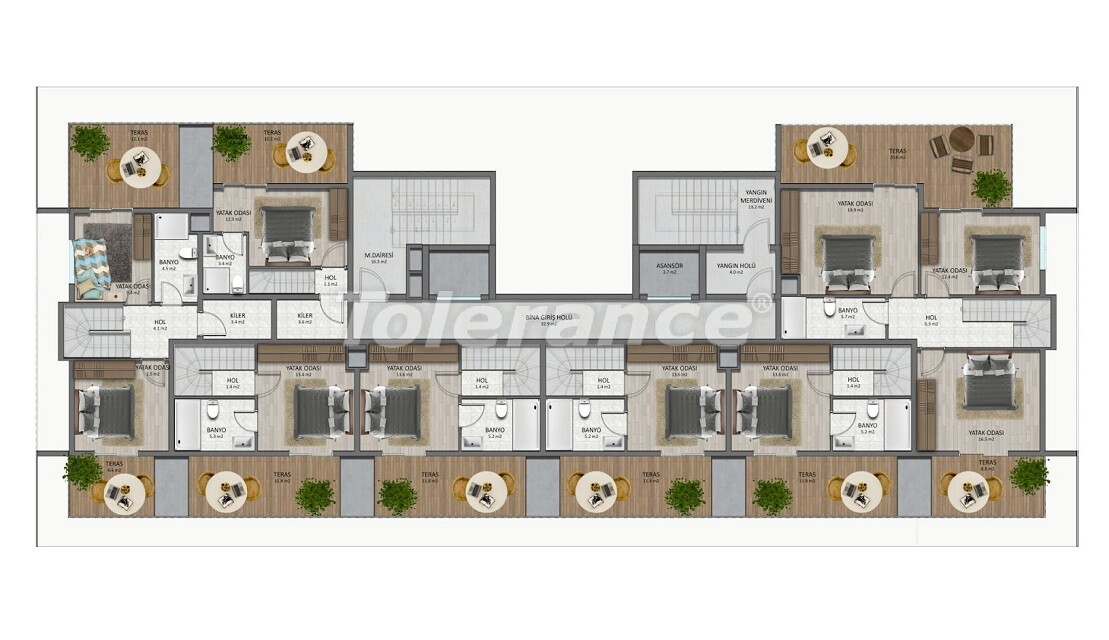 Apartment vom entwickler in Avsallar, Alanya meeresblick ratenzahlung - immobilien in der Türkei kaufen - 60886