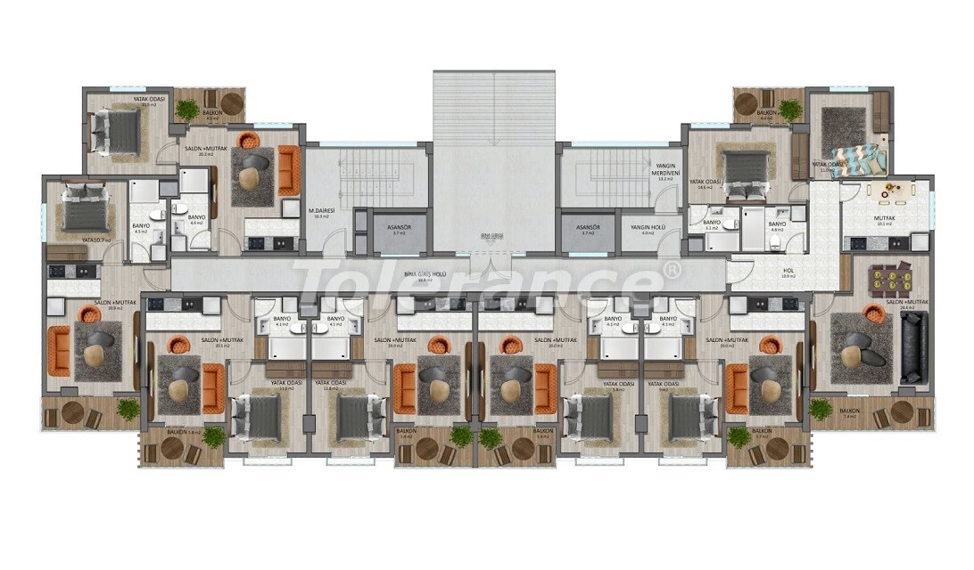 Apartment vom entwickler in Avsallar, Alanya meeresblick ratenzahlung - immobilien in der Türkei kaufen - 60888
