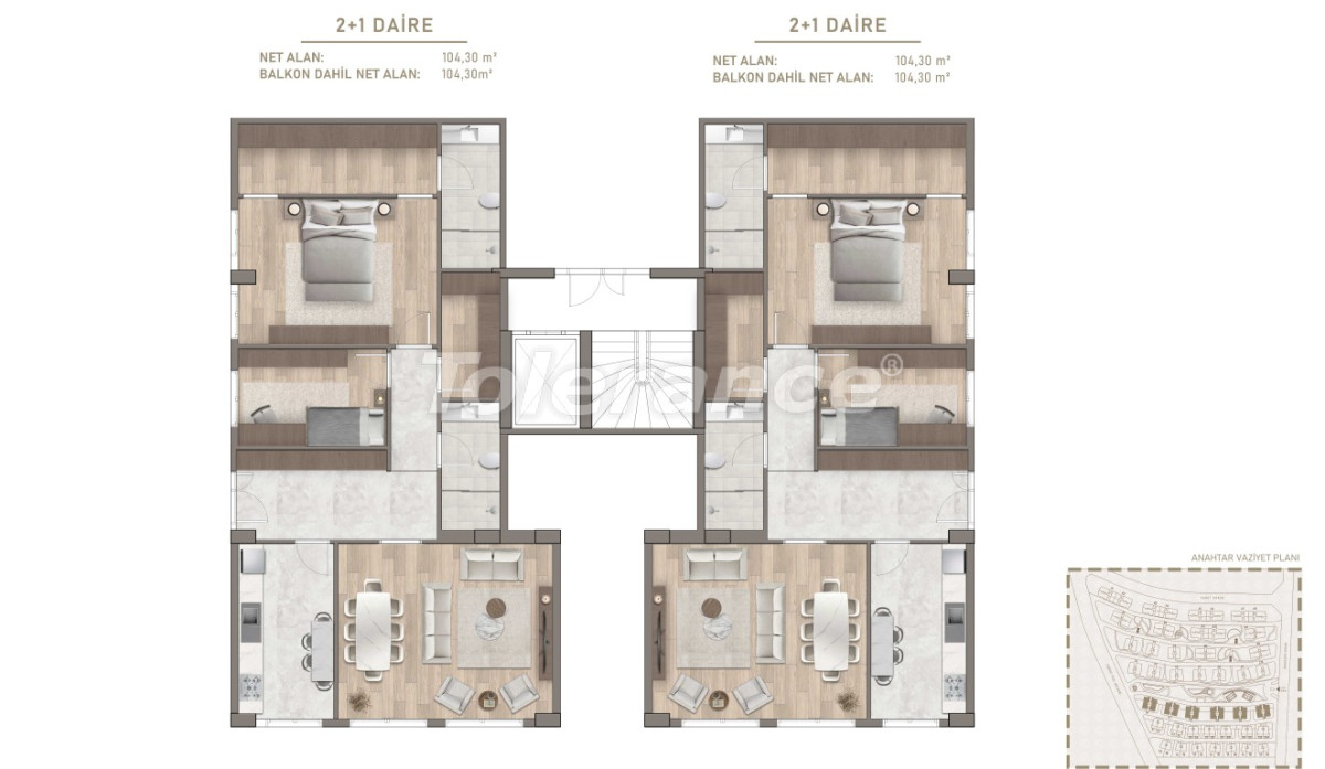 شقق من المتعهد في:في باهتشي شهير اسطنبول تقسيط - شراء عقار في تركيا - 133604