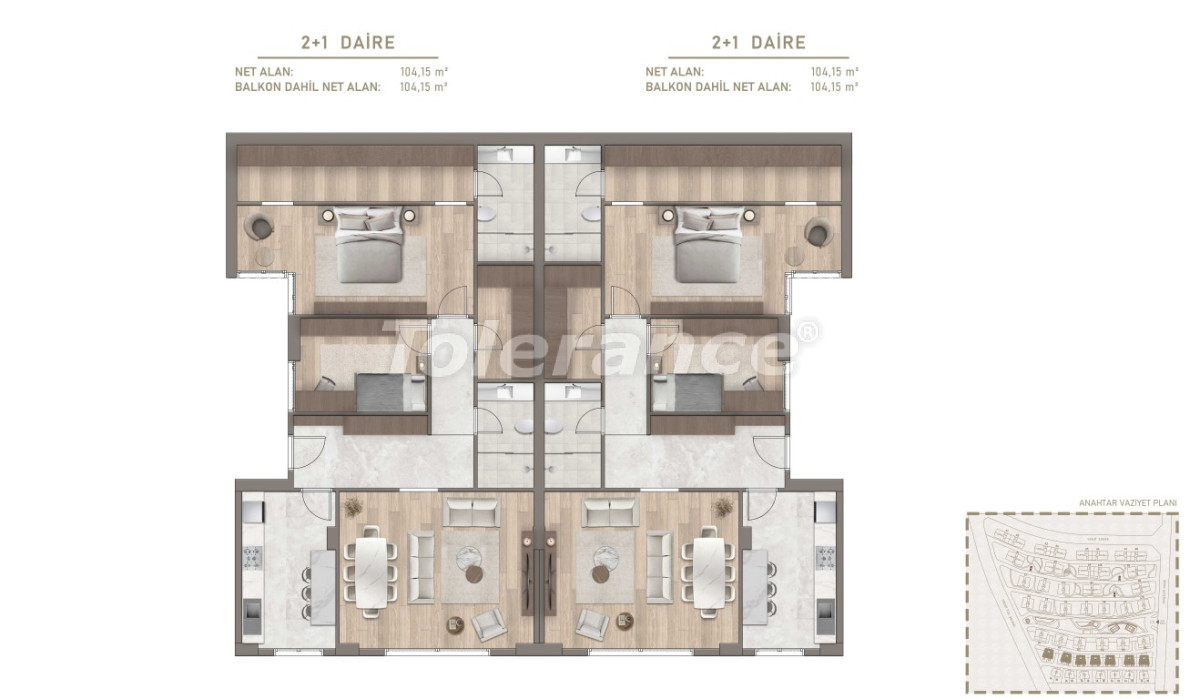 شقق من المتعهد في:في باهتشي شهير اسطنبول تقسيط - شراء عقار في تركيا - 133607