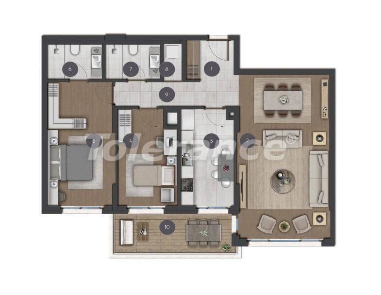 آپارتمان از سازنده که در باهچه شهیر, استانبول استخر اقساط - خرید ملک در ترکیه - 27275