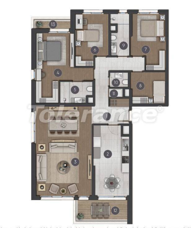آپارتمان از سازنده که در باهچه شهیر, استانبول استخر اقساط - خرید ملک در ترکیه - 27276