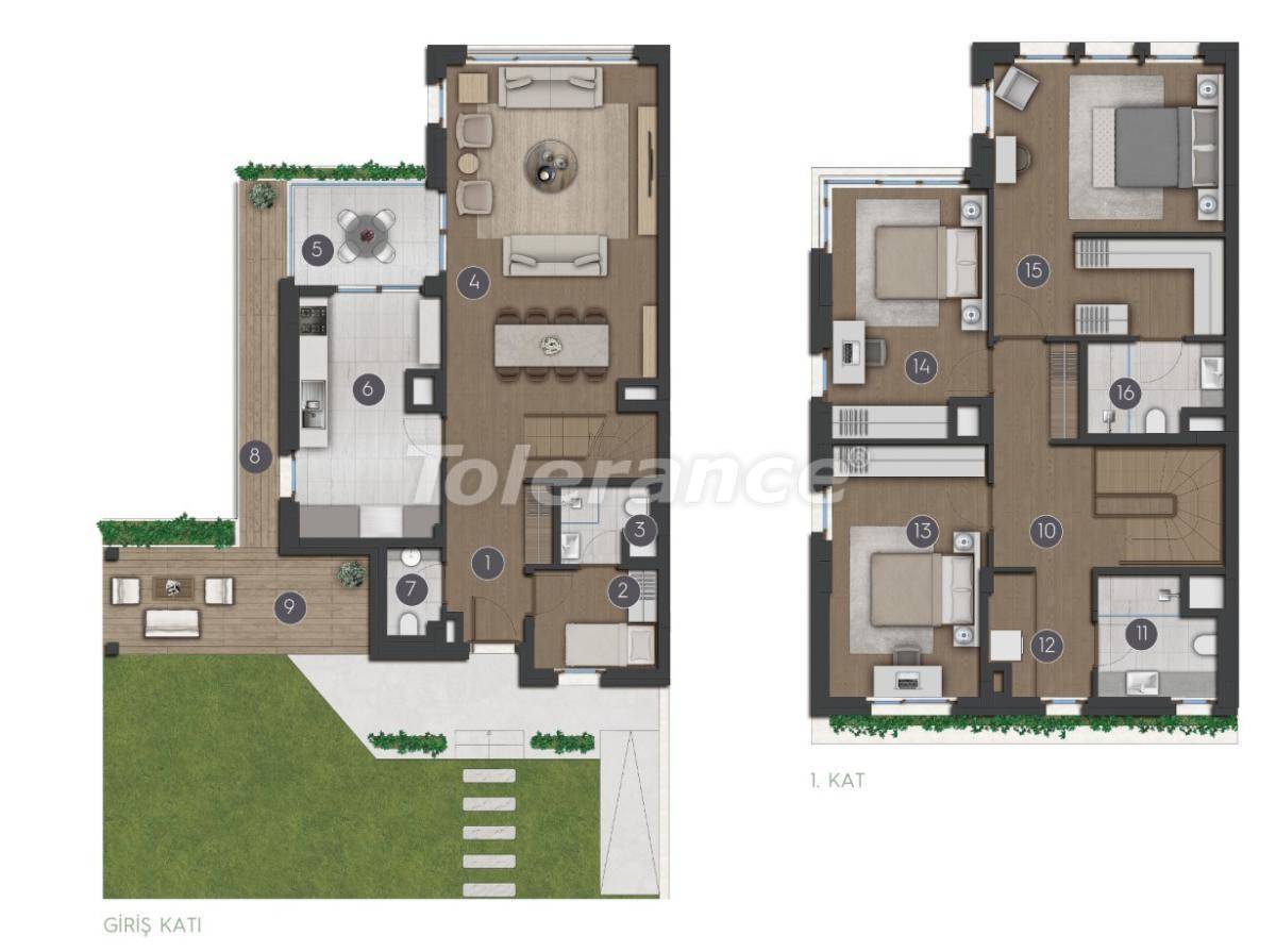 آپارتمان از سازنده که در باهچه شهیر, استانبول استخر اقساط - خرید ملک در ترکیه - 27284